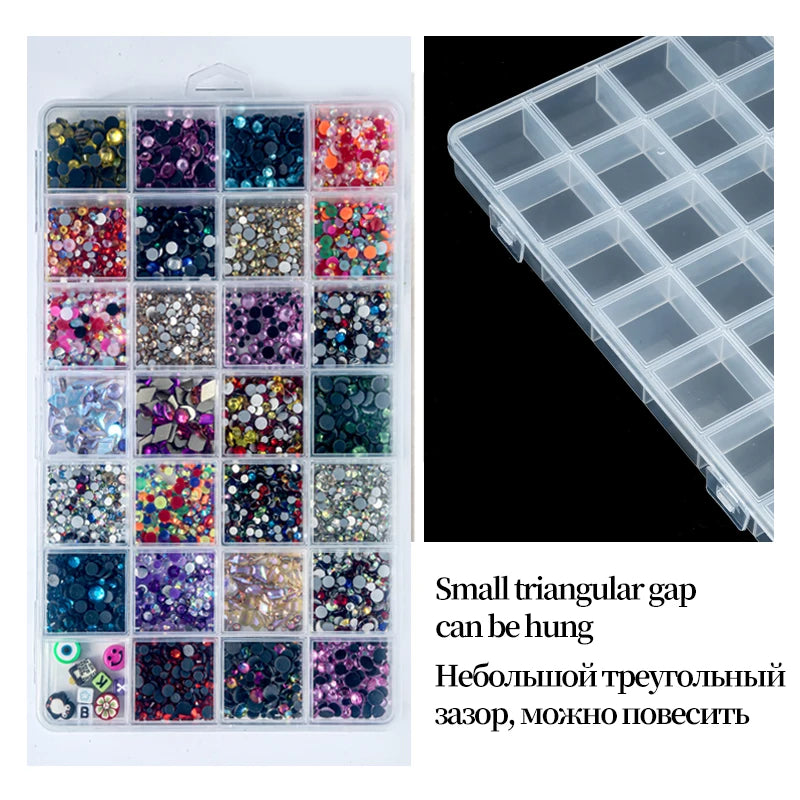 boîte rangement plastique transparente séparateurs bijoux accessoires petits objets divers