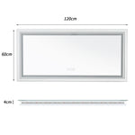 miroir lumineux moderne blanc mat anti buée éclairage led réglable tactile