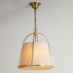 suspension lumineuse or tissu texturé classique chambre salon élégante opaque métal lisse