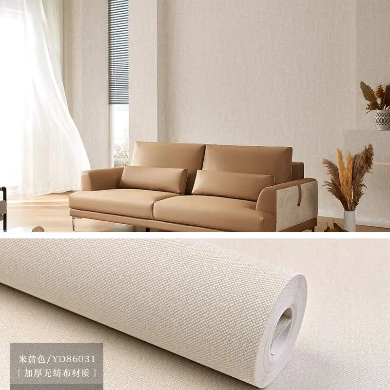 papier peint moderne minimaliste uni beige gris résistant humidité cuisine chambre salon