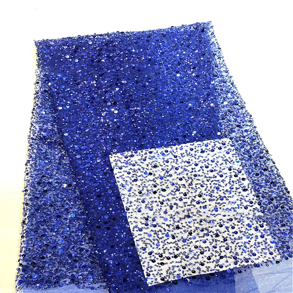 tissu dentelle paillettes polyester robe soirée violet bleu rouge or glamour élégant 130cm opacité