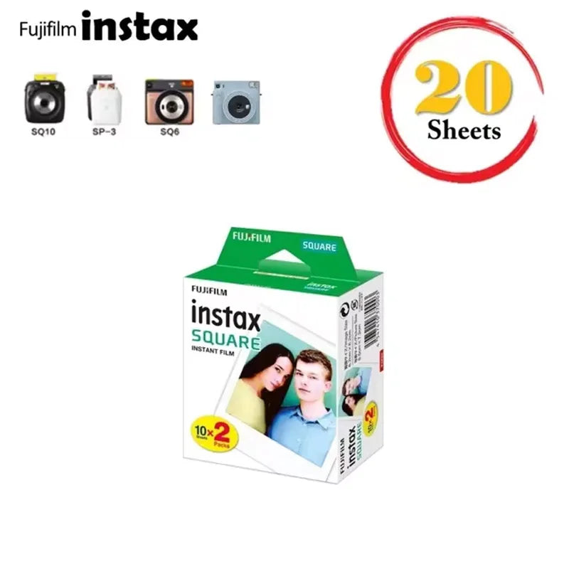 film instantané fujifilm square marbre blanc 10 feuilles compatible sq6 sq10 sp3