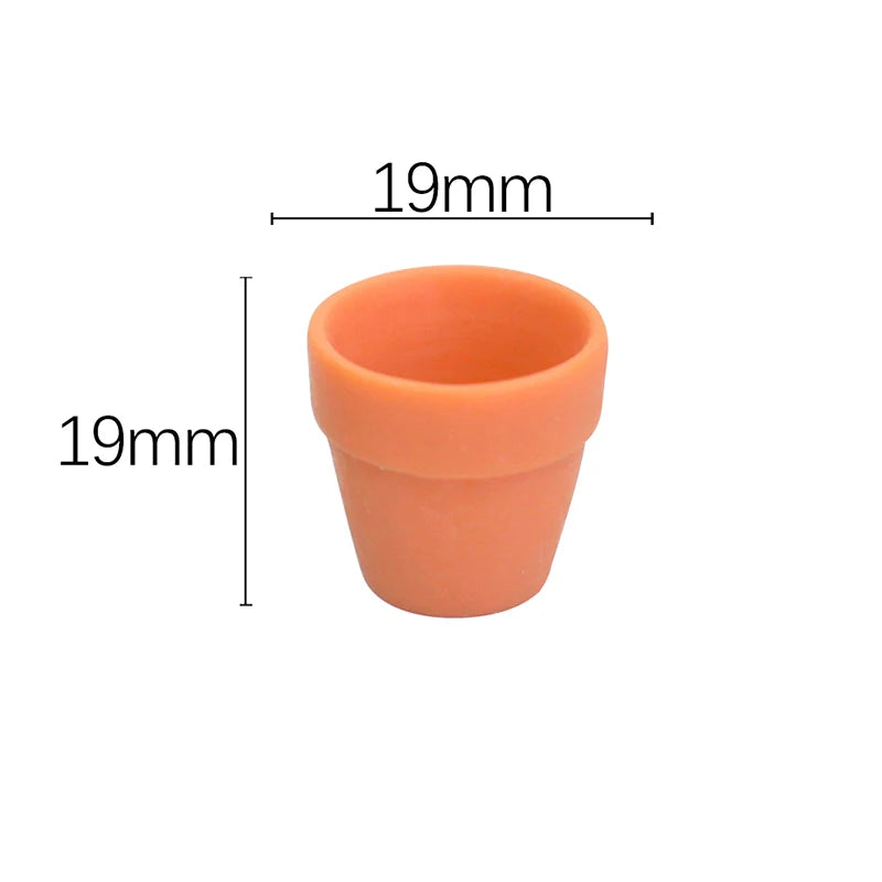 pots fleurs miniatures résine couleurs variées moderne minimaliste jardinage accessoires maison poupée éléments