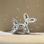 figurine chien gonflable argent rose moderne pop art décoration intérieure chambre erotique disco miroir