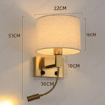 lampe murale moderne tissu noir beige éclairage chambre cuisine salle manger led angle réglable