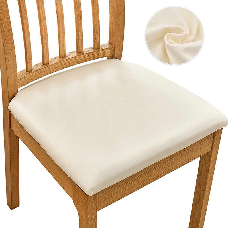housse siège chaise moderne simili cuir texturé noir blanc beige orange bleu marron gris