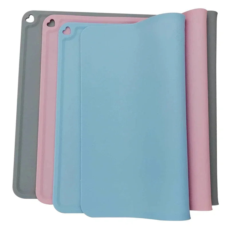 tapis silicone imperméable antidérapant rose bleu clair gris moderne fácil nettoyer yoga chiens