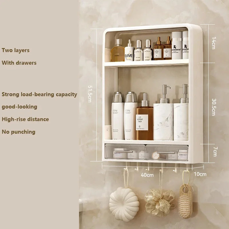 rangement mural blanc moderne étagères cosmétiques toilettieracks adhésif bouteilles serviettes organizer kitchen shelves respectueux