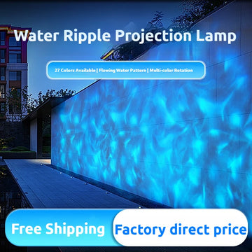 projecteur led extérieur bleu effet vague océan lumière dynamique décoration jardin piscine moderne