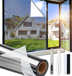 film confidentialité fenêtre effet miroir autocollant transparent protection uv isolation thermique décoratif moderne