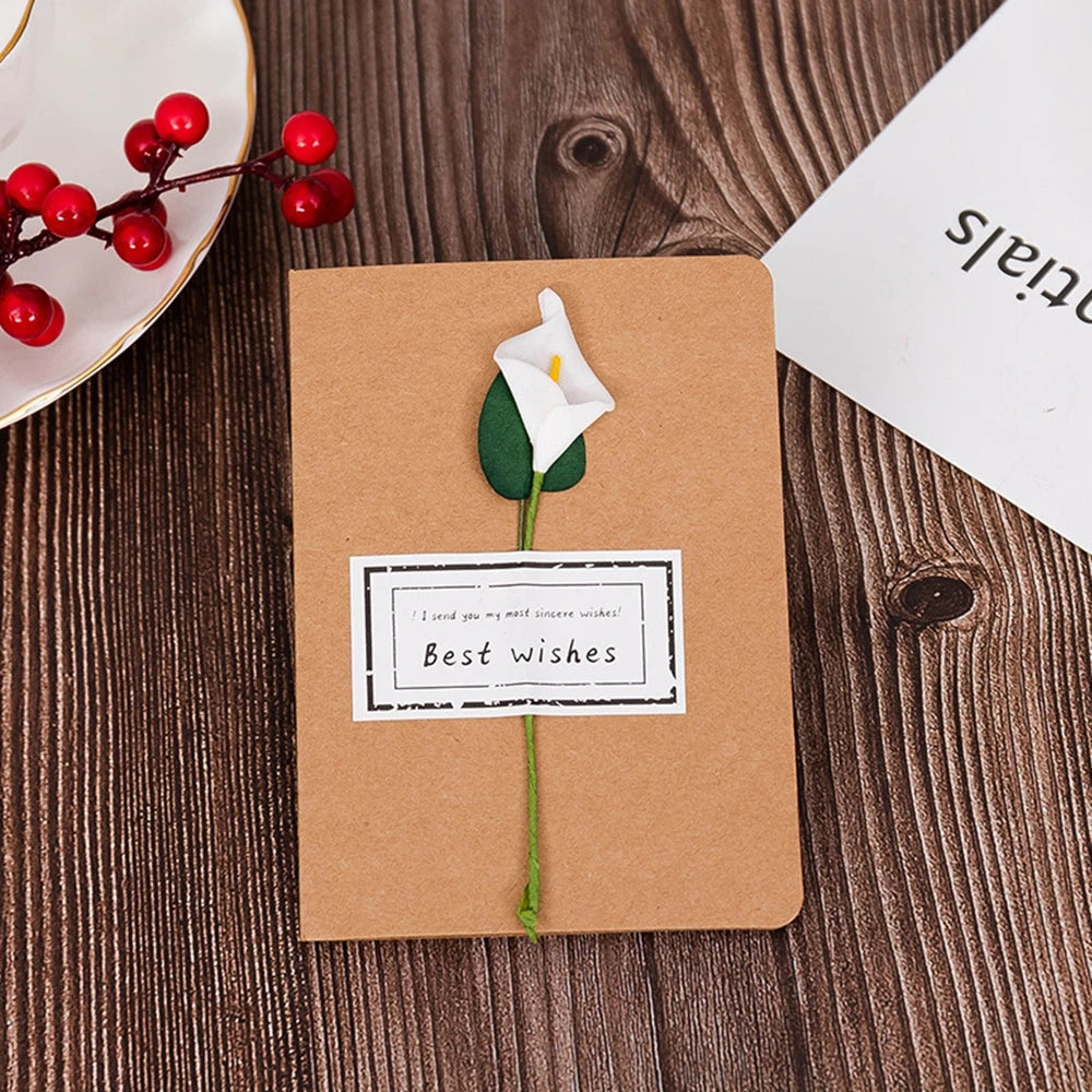 cartes voeux vintage enveloppes fleurs artificielles ruban jute anniversaire mariage noel retraite