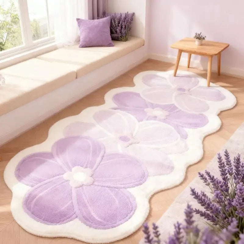 tapis rose doux moderne fleurs maison voyage salle bain imperméable antidérapant