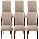 housse chaise velours motif feuilles extensible élastique fauteuil salle manger moderne