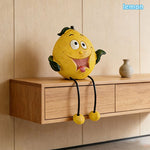 sculpture fruit ananas banane citron pomme résine cartoon opaque pieds jaunes noirs
