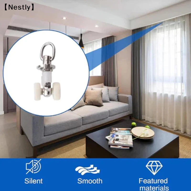 rideaux rouleaux argent blanc modernes anneaux métalliques ensemble vingt opaques chambre maison