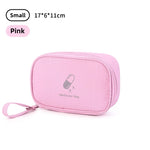 sac médicaments portable bleu clair rose gris réutilisable moderne pratique