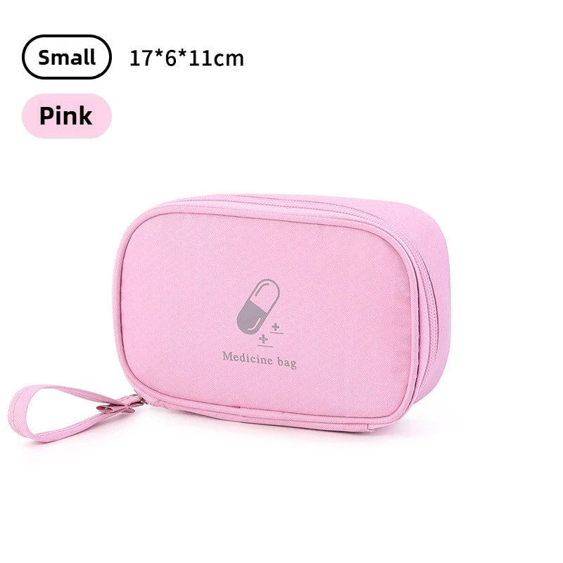 sac médicaments portable bleu clair rose gris réutilisable moderne pratique