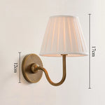 lampe murale or plissée abat jour blanc classique éclairage chambre salle manger fixée mur