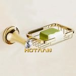 Accessoires salle bain or cristal moderne porte savon support papier toilette porte serviettes mural