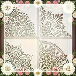 pochoirs mandala décoratifs motifs géométriques floraux blanc noir vert rouge doré bleu