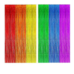 décoration murale rideau franges brillantes couleurs unies fête anniversaire mariage célébration arc ciel carnaval