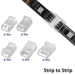 connecteurs led pin pin pin pin pin transparents adhésifs 8mm 10mm 12mm smd5050