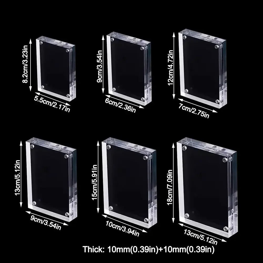 Cadre photo acrylique blanc dans une chambre à coucher