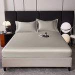 housses lit satinées blancs simples maison 120x200 150x200 180x200 200x220