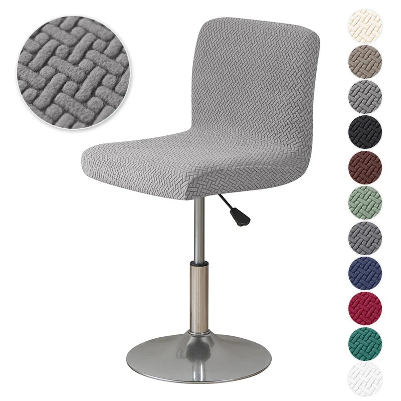 housse chaise tissu motifs géométriques gris clair moderne réglable four seasons