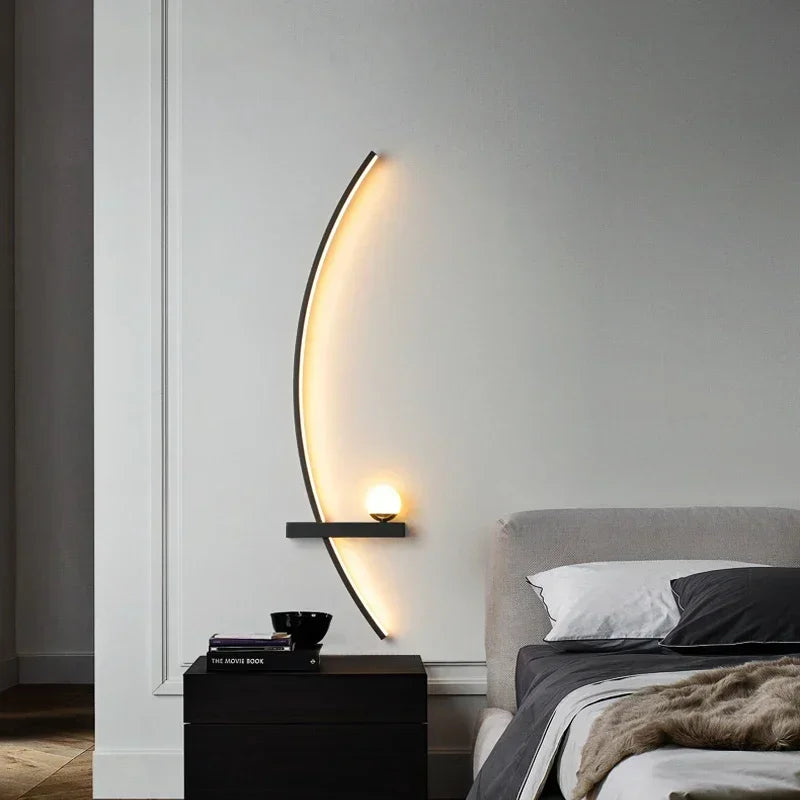 lampe murale moderne blanc doré fixée mur éclairage quotidien aluminium