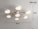 plafonnier led moderne vert blanc gris bois clair circulaire métallique scandinave éclairage intérieur