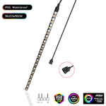 ruban led flexible magnétique noir multicolore 15leds 30leds ip20 ip65 ws2812b adressee