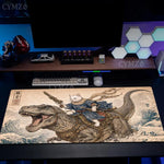tapis souris chat dinosaure vintage beige bleu noir antidérapant gaming