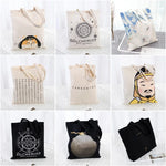 sac main réutilisable toile beige motif floral occassionnel coton écofriendlyversible pliable évènements jours festive