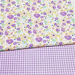tissu patchwork fleuri rose rouge vert jaune bleu violet 25cm 50cm couture scrapbooking vintage