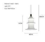 suspension lumineuse moderne blanc rayures horizontales opacité câble suspendu salon chambre d'hôtel