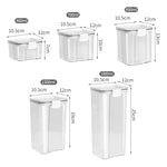 boîtes rangement alimentaires transparentes poignées noires grains pâtes fruits secs moderne pratiques résistantes humides