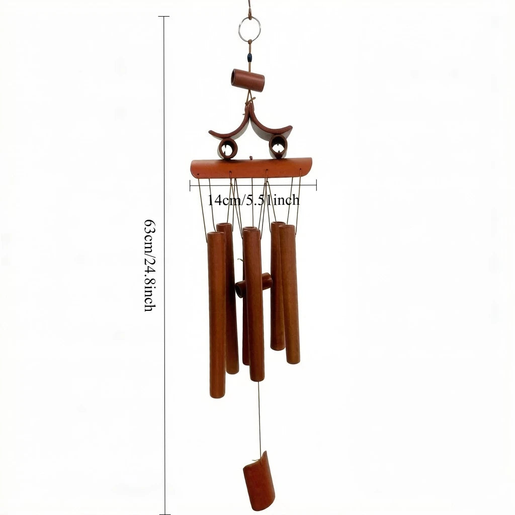 cloche vent bambou traditionnelle relaxation jardin relaxation patio détente relaxationextérieur ambiance maison brune claire