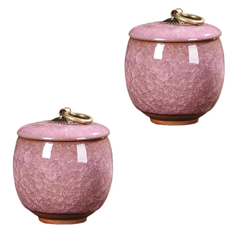 pots thé céramique texture craquelée anneau doré couvercle classique vert bleu rose marron clair