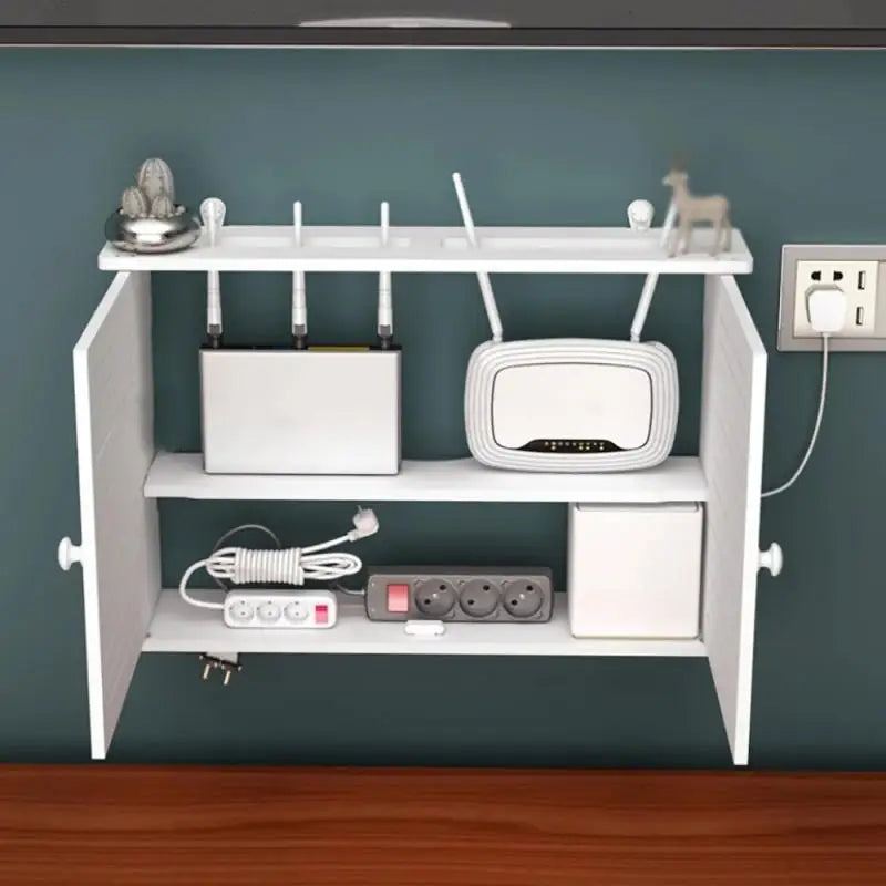 meuble rangement mural blanc moderne lignes verticales porte organisation blanc respectueux environnement