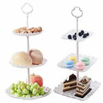 support desserts tour dentelle blanc classique macarons gâteaux fruits assiettes