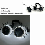 lunettes lumineuses led futuristes transparentes paillettes circuit imprimé élastique fête rave club nuit