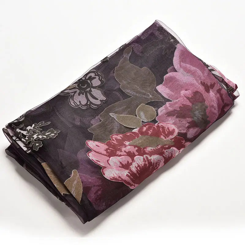 rideaux voilés motifs floraux tissu texturé translucides décoratifs romantiques fleurs feuilles
