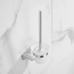 accessoires salle bain chrome porte serviettes double porte savon papier toilette brosse wc moderne