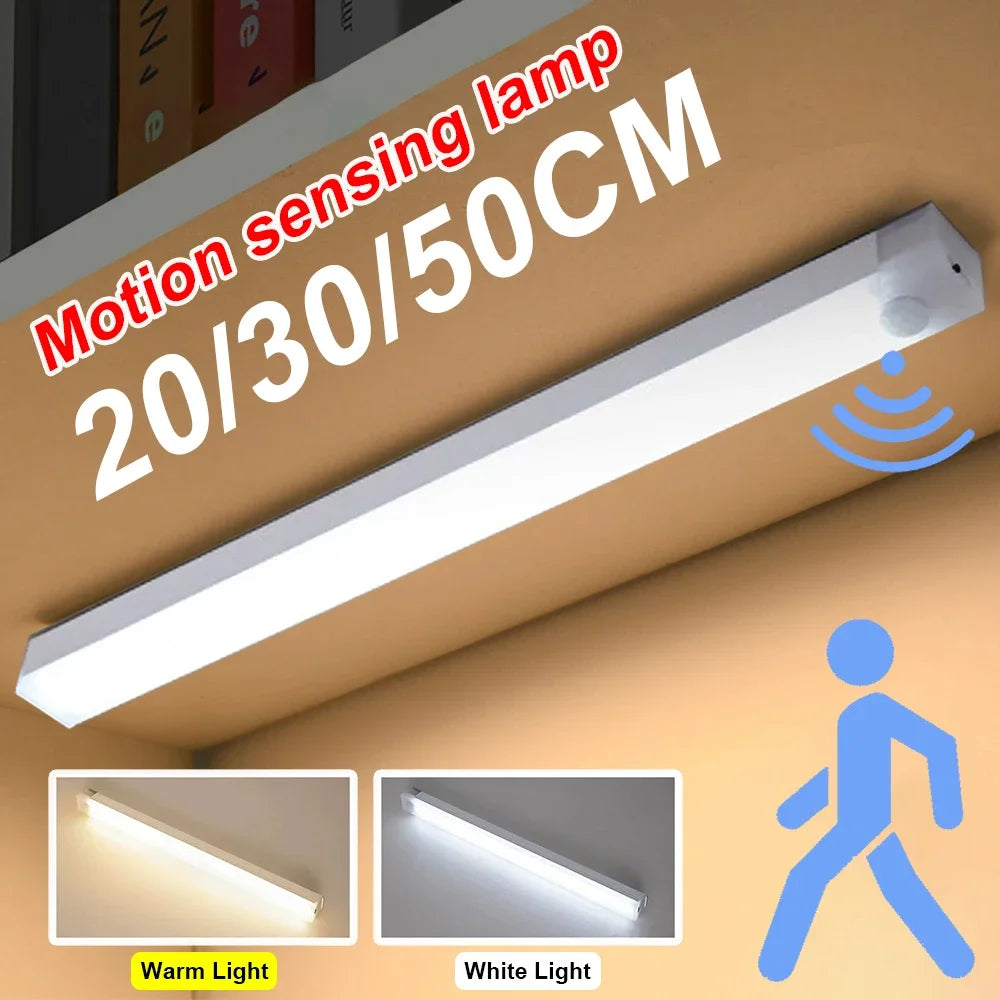 lampe led rechargeable détecteur mouvement blanc moderne 20cm 30cm 50cm type