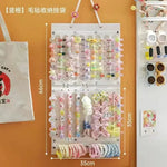 rangement mural blanc porte accessoires cheveux clips élastiques rubans décor modernes praticiens