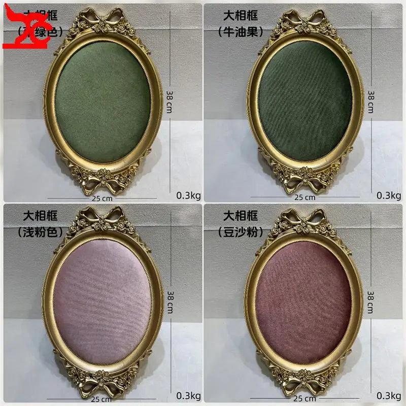 plateau présentation bijoux forme cadre photo doré velours couleur
