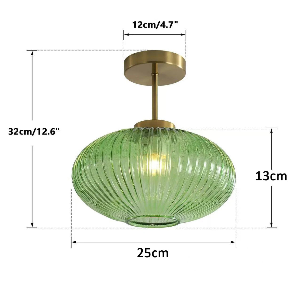 lampe suspendue moderne vert rayures opaques chambre salon led fixée éclairage