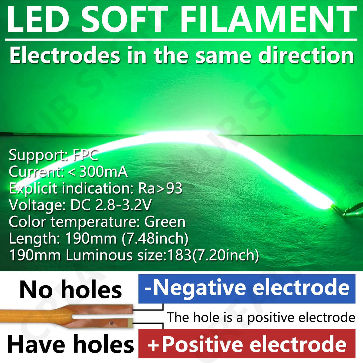 filament led souple 190mm rouge vert bleu rose technologie bricolage diy đèn led