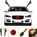 Ensemble de cornes de renne en bois pour décoration de voiture Noël